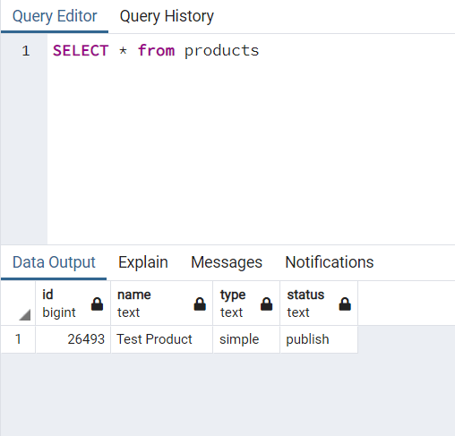 PostgreSQL Query Editor - WooCommerce PostgreSQL